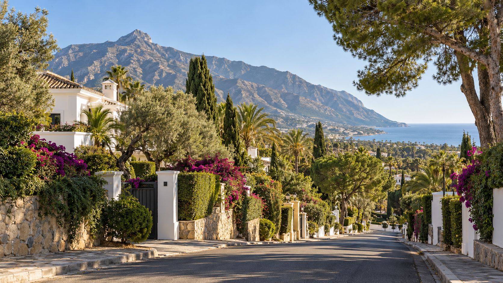 View of Los Almendros, Benahavís on the Costa del Sol, Spain – luxury homes for sale
