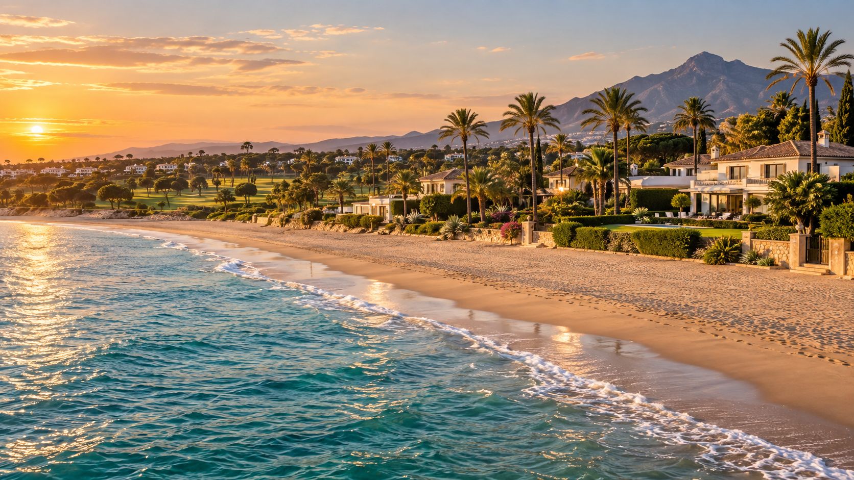 View of Sierra Blanca, Marbella on the Costa del Sol, Spain – luxury homes for sale